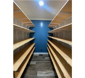 Barto, PA #2 - 8: Lots of space in the walk-in pantry.  The pantry has sliding barn doors as well for easy entry.