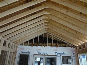 Framing for cathedral ceiling in addition: 