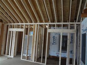 Framing for bathroom & laundry room: 
