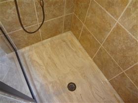 Cultured Marble Shower Base in Master Bath: 