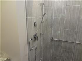 handheld shower on slidebar: 