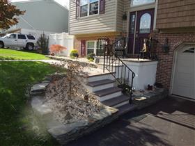 New walkway and flower beds: 